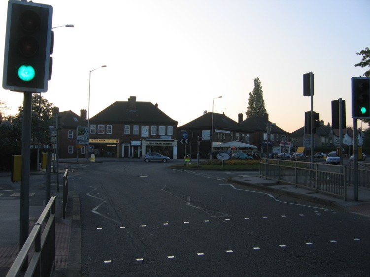 West Park roundabout and parade of shops